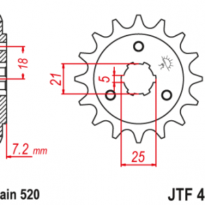 ЗЪБЧАТКА ПРЕДНА JTF 437 - 16