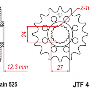 ЗЪБЧАТКА ПРЕДНА JTF 444 - 17