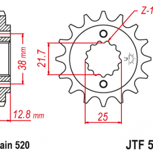 ЗЪБЧАТКА ПРЕДНА JTF 511 - 14