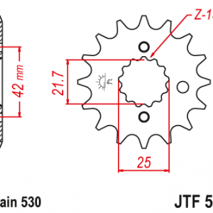 ЗЪБЧАТКА ПРЕДНА JTF 513 - 14