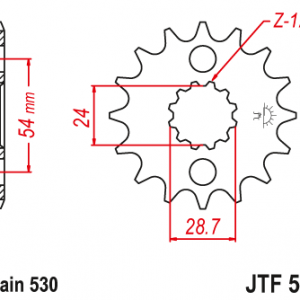 ЗЪБЧАТКА ПРЕДНА JTF 517 - 18