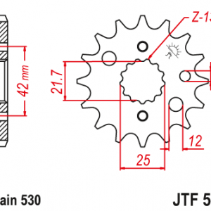 ЗЪБЧАТКА ПРЕДНА JTF 519 - 16