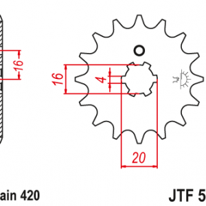 ЗЪБЧАТКА ПРЕДНА JTF 546 - 15