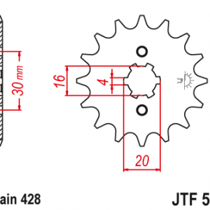 ЗЪБЧАТКА ПРЕДНА JTF 548 - 13