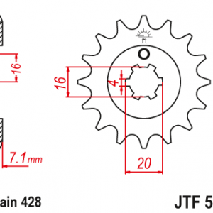 ЗЪБЧАТКА ПРЕДНА JTF 555 - 15