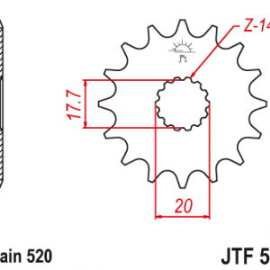 ЗЪБЧАТКА ПРЕДНА JTF 564 - 13