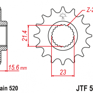 ЗЪБЧАТКА ПРЕДНА JTF 577 - 16