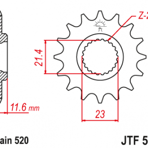 ЗЪБЧАТКА ПРЕДНА JTF 583 - 13