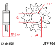 ЗЪБЧАТКА ПРЕДНА JTF 704 - 16