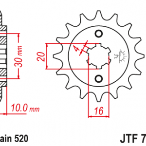 ЗЪБЧАТКА ПРЕДНА JTF 711 - 13