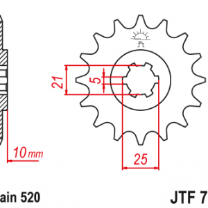 ЗЪБЧАТКА ПРЕДНА JTF 728 - 15