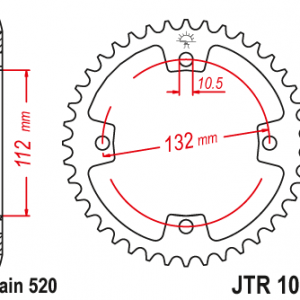 ЗЪБЧАТКА ЗАДНА JTR 1072 - 38