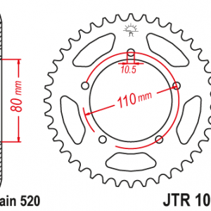 ЗЪБЧАТКА ЗАДНА JTR 1075 - 39