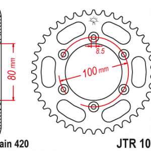 ЗЪБЧАТКА ЗАДНА JTR 1076 - 52