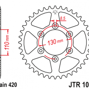 ЗЪБЧАТКА ЗАДНА JTR 1079 - 62