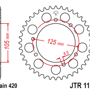 ЗЪБЧАТКА ЗАДНА JTR 1131 - 50