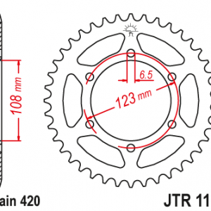ЗЪБЧАТКА ЗАДНА JTR 1133 - 53