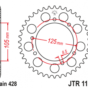 ЗЪБЧАТКА ЗАДНА JTR 1134 - 50