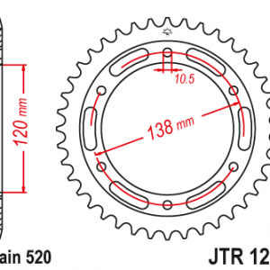 ЗЪБЧАТКА ЗАДНА JTR 1220 - 38