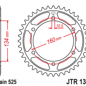 ЗЪБЧАТКА ЗАДНА JTR 1307 - 42