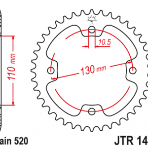 ЗЪБЧАТКА ЗАДНА JTR 1415 - 38