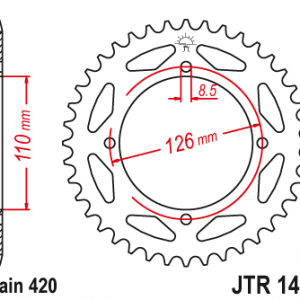 ЗЪБЧАТКА ЗАДНА JTR 1465 - 47
