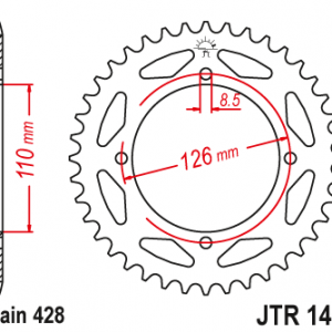 ЗЪБЧАТКА ЗАДНА JTR 1466 - 47