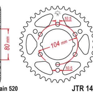 ЗЪБЧАТКА ЗАДНА JTR 1478 - 30
