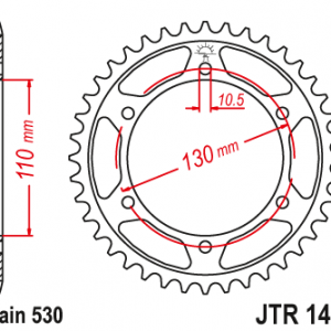 ЗЪБЧАТКА ЗАДНА JTR 1479 - 47