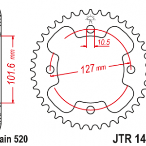 ЗЪБЧАТКА ЗАДНА JTR 1480 - 37