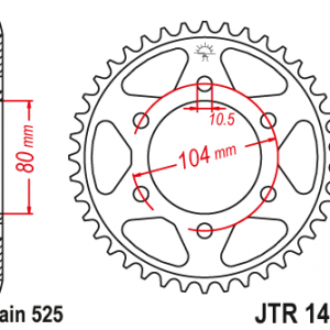ЗЪБЧАТКА ЗАДНА JTR 1489 - 39