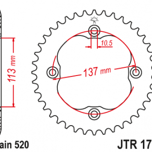 ЗЪБЧАТКА ЗАДНА JTR 1760 - 36