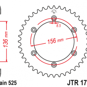 ЗЪБЧАТКА ЗАДНА JTR 1791 - 43