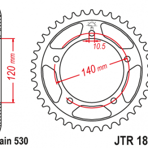 ЗЪБЧАТКА ЗАДНА JTR 1800 - 40