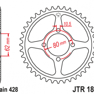 ЗЪБЧАТКА ЗАДНА JTR 1843 - 49