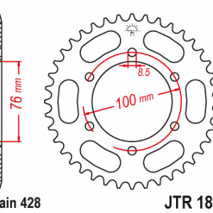 ЗЪБЧАТКА ЗАДНА JTR 1844 - 48