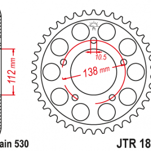 ЗЪБЧАТКА ЗАДНА JTR 1871 - 48