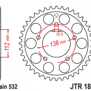 ЗЪБЧАТКА ЗАДНА JTR 1873 - 48
