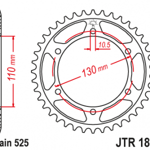ЗЪБЧАТКА ЗАДНА JTR 1876 - 43