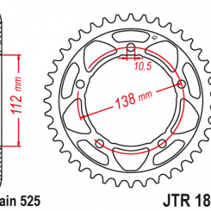 ЗЪБЧАТКА ЗАДНА JTR 1877 - 41