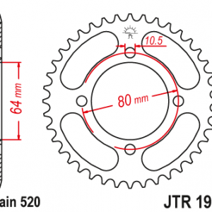 ЗЪБЧАТКА ЗАДНА JTR 1910 - 32