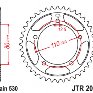 ЗЪБЧАТКА ЗАДНА JTR 2010 - 43
