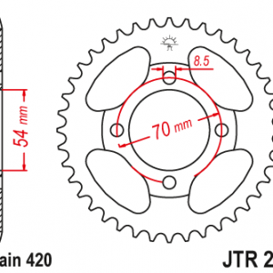 ЗЪБЧАТКА ЗАДНА JTR 211 - 39
