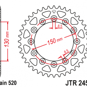 ЗЪБЧАТКА ЗАДНА JTR 245/2 - 41