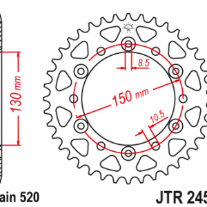 ЗЪБЧАТКА ЗАДНА JTR 245/3 - 47