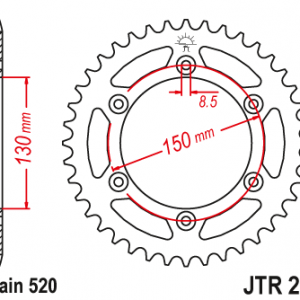 ЗЪБЧАТКА ЗАДНА JTR 251 - 50