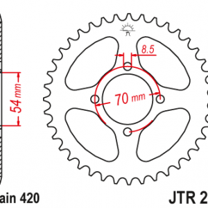 ЗЪБЧАТКА ЗАДНА JTR 257 - 42