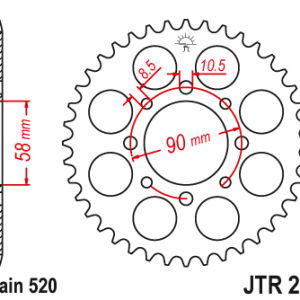 ЗЪБЧАТКА ЗАДНА JTR 273 - 39