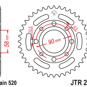 ЗЪБЧАТКА ЗАДНА JTR 279 - 33