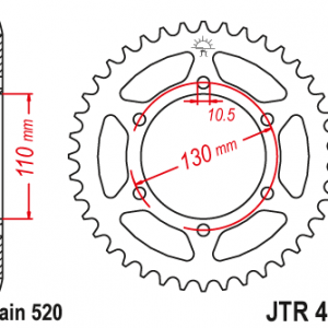 ЗЪБЧАТКА ЗАДНА JTR 486 - 43